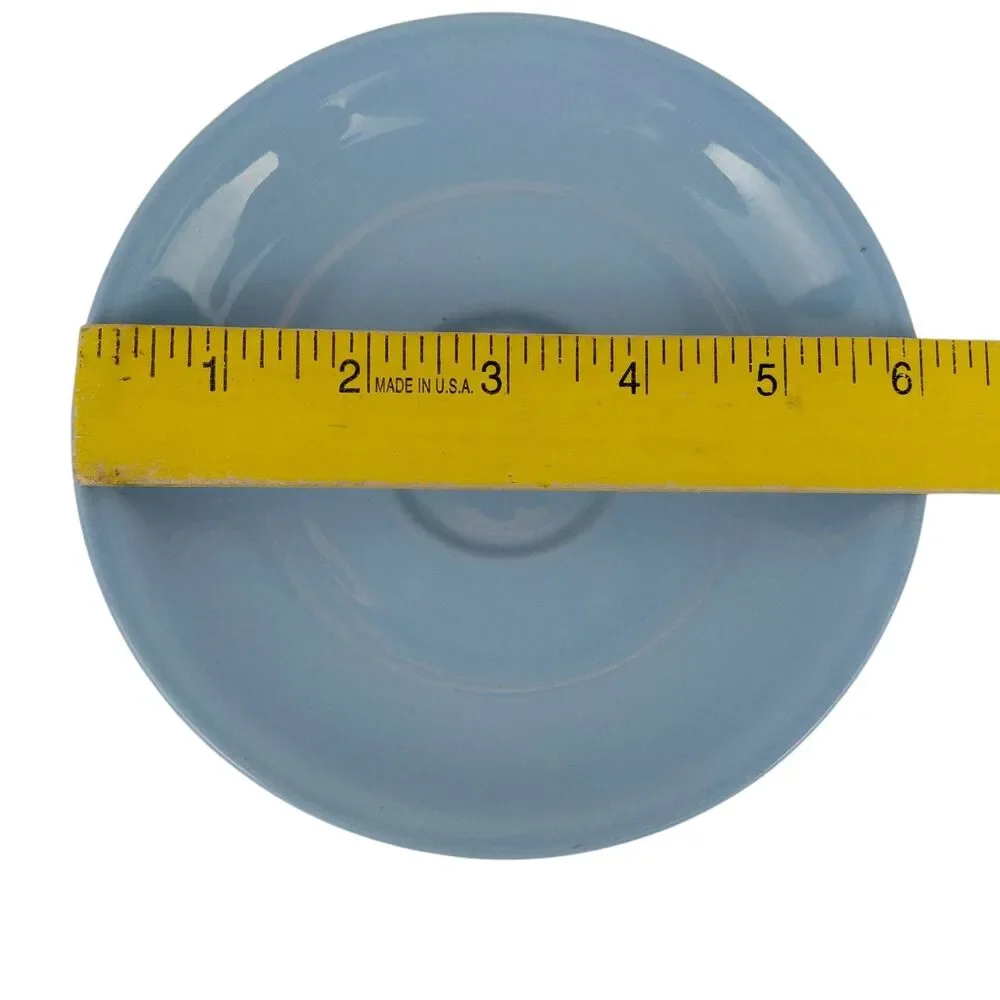 Homer Laughlin Skytone Set Of 2 Cups & Saucers Sky Blue White